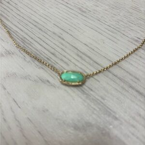 Kendra Scott Gold Necklace with Turquoise Pendant